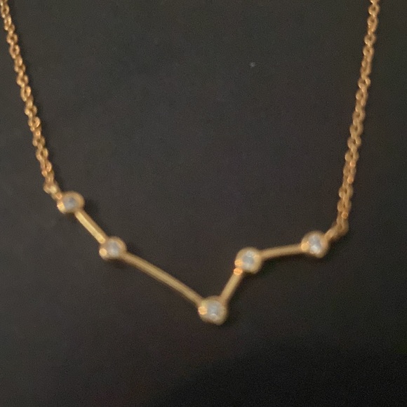 Anthropologie Aries Constellation Necklace Ring set gold New March April Aries - Picture 2 of 6